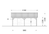 Einzelgarage (44mm) 4x6m mit Carport 3x6m – Bild 7