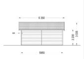 Einzelgarage (44mm) 4x6m mit Carport 3x6m – Bild 10