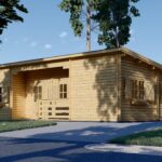 Blockbohlenhaus mit Flachdach ULRICH, 70m²