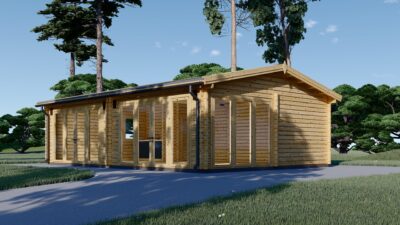 Premium Blockbohlenhaus MARTIN (44 mm) 48 m² – Bild 2