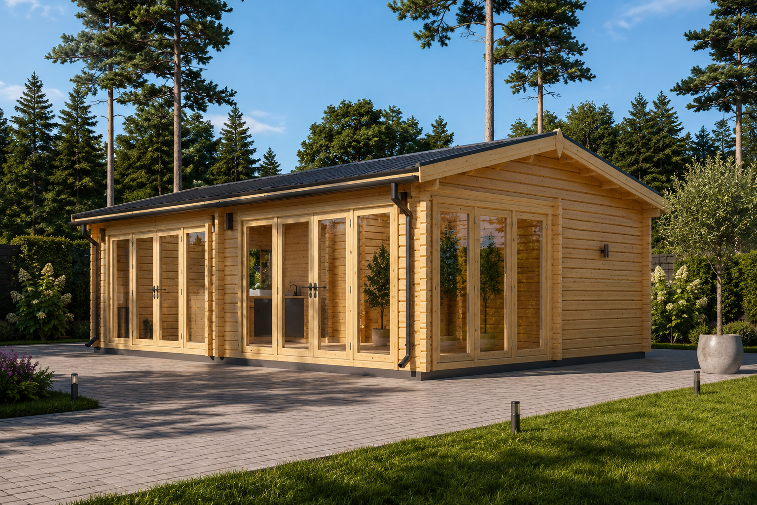 Blockbohlenhaus Martin 48 M² Blockbohlenhaus MARTIN 48 m²