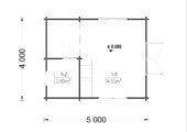 Blockbohlenhaus mit Schlafboden DORNBIRN (44 mm), 20 m² + 16 m² mit Pultdach – Bild 5