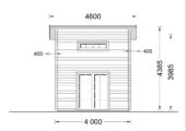 Blockbohlenhaus mit Schlafboden DORNBIRN (44 mm), 20 m² + 16 m² mit Pultdach – Bild 9