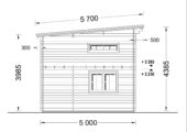 Blockbohlenhaus mit Schlafboden DORNBIRN (44 mm), 20 m² + 16 m² mit Pultdach – Bild 10