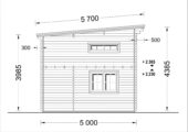 Blockbohlenhaus DORNBIRN (44+44 mm · Extra Isoliert) · 20 m² + 16 m² Schlafboden · Pultdach – Bild 7