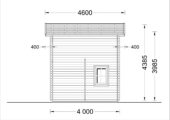 Blockbohlenhaus DORNBIRN (44+44 mm · Extra Isoliert) · 20 m² + 16 m² Schlafboden · Pultdach – Bild 10