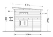 Blockbohlenhaus mit Schlafboden DORNBIRN (44 mm), 20 m² + 16 m² mit Pultdach – Bild 8