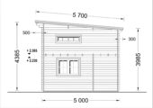 Blockbohlenhaus DORNBIRN (44+44 mm · Extra Isoliert) · 20 m² + 16 m² Schlafboden · Pultdach – Bild 9