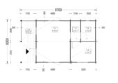 Blockbohlenhaus mit Terrasse ANTON, 5x9 m, 35 m² + 8m² – Bild 8