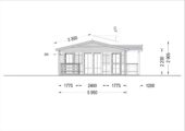 Blockbohlenhaus DORIS (Isoliert, 44+44 mm) · 63 m² mit Terrasse – Bild 7