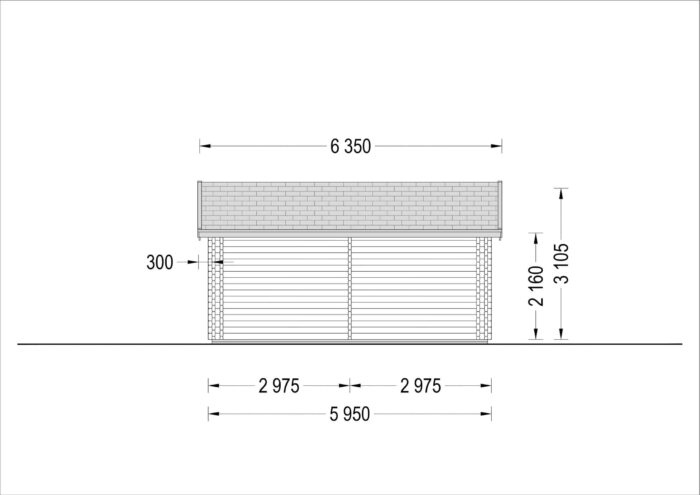 Premium Blockbohlenhaus FRITZ (44 + 44mm) 60m²