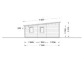 Blockbohlenhaus ULRICH (44+44 mm · Extra Isoliert) · 70 m² · Pultdach – Bild 6