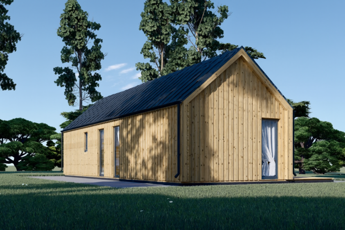 Blockbohlenhaus ADRIAN (44mm + Holzverschalung ), 50m² – Bild 3