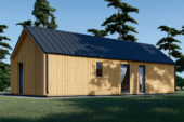 Blockbohlenhaus ADRIAN (44mm + Holzverschalung ), 50m² – Bild 2
