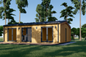 Blockbohlenhaus Angelika 44mm + Holzverschalung), 43m² Isoliert – Bild 2