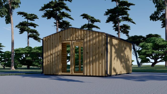 Gartenhaus TAURUS (34mm + Holzverschalung), 4x4m, 12m²