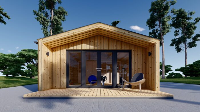 Gartenhaus ELSA (34 mm + Holzverschalung), 5x4m, 20m²