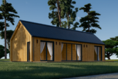 Blockbohlenhaus ADRIAN (44mm + Holzverschalung ), 50m² – Bild 4