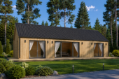 Blockbohlenhaus ADRIAN (44mm + Holzverschalung ), 50m² – Bild 2