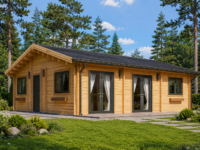 Blockbohlenhaus ANDI (44+44mm), 72m²