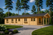 Blockbohlenhaus BIRGIT (66 mm) · 6 × 19 m · 114 m² – Bild 2