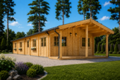 Blockbohlenhaus BIRGIT (66 mm) · 6 × 19 m · 114 m²