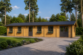 Blockbohlenhaus BOZEN (44+44 mm), 15x6m, 90m² Extra Isoliert – Bild 5