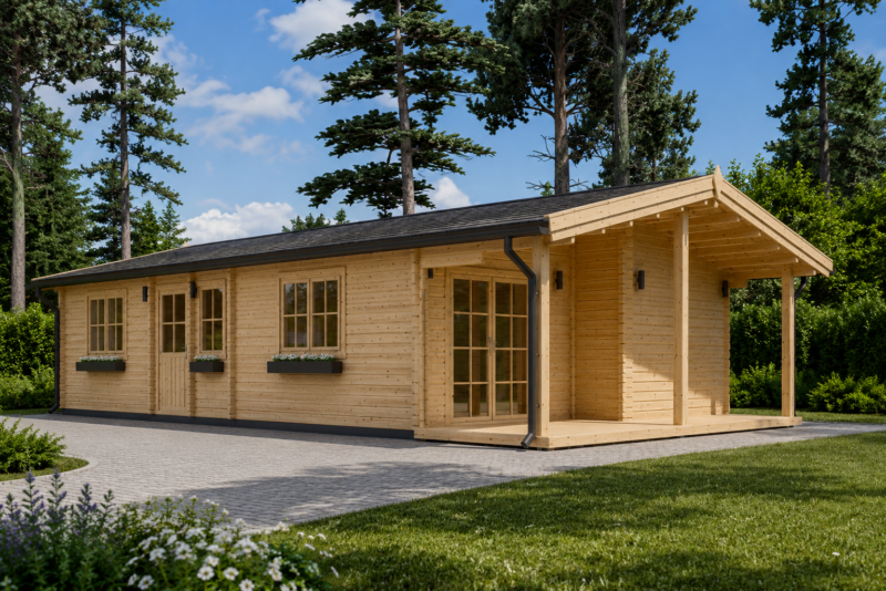 Blockbohlenhaus LUDWIG (66mm), 6x12m, 72m²