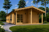 Blockbohlenhaus LUDWIG (66mm), 6x12m, 72m² – Bild 3