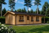 Blockbohlenhaus LUDWIG (66mm), 6x12m, 72m² – Bild 5