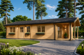 Blockbohlenhaus LUDWIG (66mm), 6x12m, 72m² – Bild 2