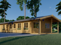 Blockbohlenhaus BIRGIT (66 mm) · 6 × 19 m · 114 m²
