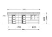 Gartenhaus ELENA (44 oder 66 mm) – 6,6 × 3 m (20 m²) – Bild 8