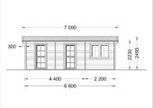Gartenhaus ELENA (44 oder 66 mm) – 6,6 × 3 m (20 m²) – Bild 8