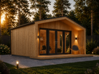 Gartenhaus ELSA (34 mm + Holzverschalung), 5x3m, 15m² Isoliert