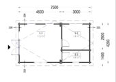 Blockbohlenhaus MORITZ, 4.2x7.5m, 32m² – Bild 7