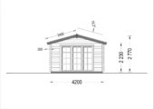 Blockbohlenhaus MORITZ, 4.2x7.5m, 32m² – Bild 10