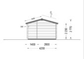 Blockbohlenhaus MORITZ, 4.2x7.5m, 32m² – Bild 9