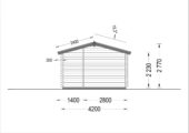 Blockbohlenhaus MORITZ, 4.2x7.5m, 32m² – Bild 9