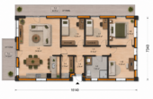 Holzhaus Zürich (66 mm + Holzverschalung), Isoliert 96 m² – Bild 3