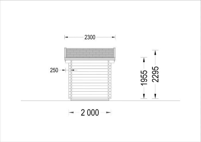 Gartenhaus NINA, 2.5x2 m, 5 m²