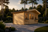 Gartenhaus aus Holz OLIVER (44mm), 4x3m, 12m² – Bild 3