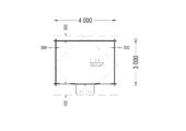 Gartenhaus aus Holz OLIVER (44mm), 4x3m, 12m² – Bild 6
