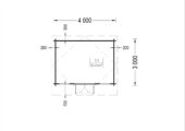 Gartenhaus aus Holz OLIVER (44mm), 4x3m, 12m² – Bild 6