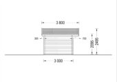 Gartenhaus aus Holz OLIVER (44mm), 4x3m, 12m² – Bild 8