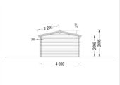 Gartenhaus aus Holz OLIVER (44mm), 4x3m, 12m² – Bild 4