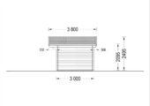 Gartenhaus aus Holz OLIVER (44mm), 4x3m, 12m² – Bild 5