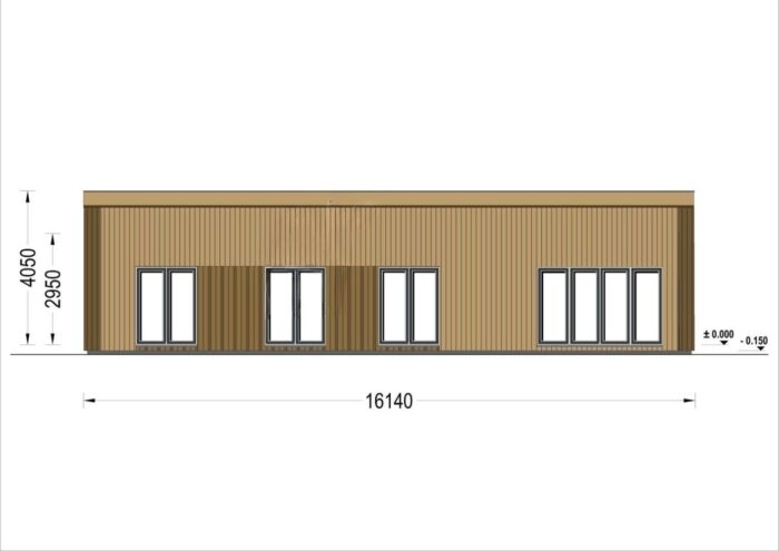 Holzhaus Zürich (68 mm + Holzverschalung), Isoliert 96 m²