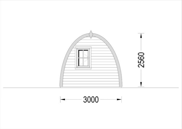 Gartenhaus BRITA 3x5 m, 15 m²