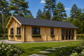 Blockbohlenhaus ANGELA (44+44 mm) – 71 m² Isoliert – Bild 5